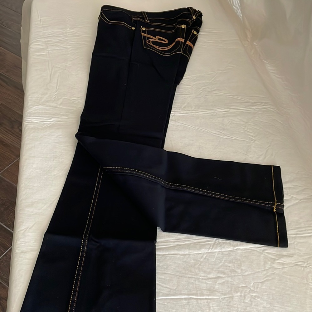 South Pole dark blue denim jeans size 3 juniors with gold embellished pockets
